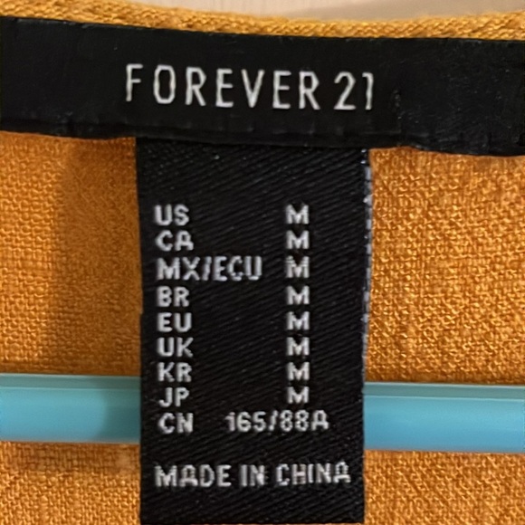 Forever 21 dress mustard yellow size medium - Picture 2 of 13